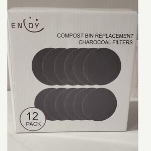 Compost Bin Replacement Charcoal Filters 6.7” Set of 12